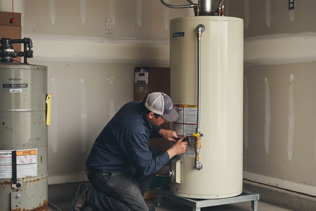 Water heater and shutoff valve replacement in Farmingdale